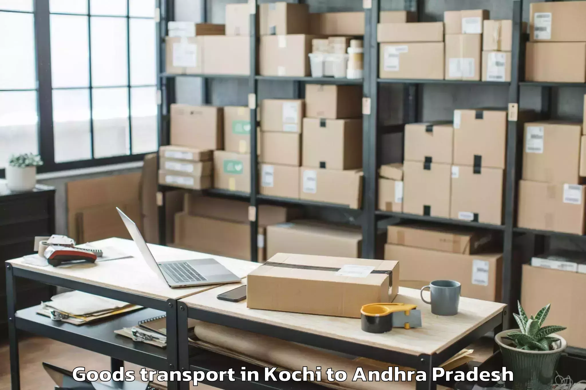 Easy Kochi to Pedavegi Goods Transport Booking